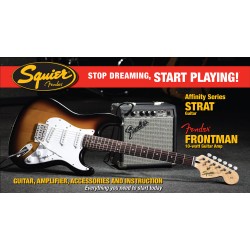 Комплект електрическа китара SQUIER PACK BSB 10G от MusicShop